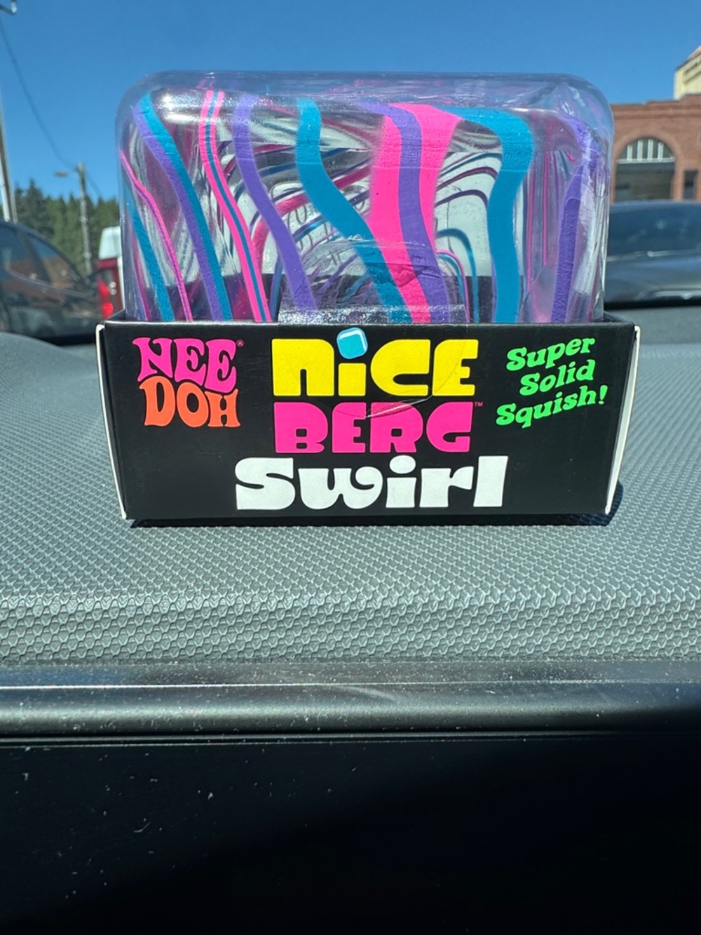 NeeDoh Nice Berg Swirl Kids Squish Toy - Pink, Blue & Purple